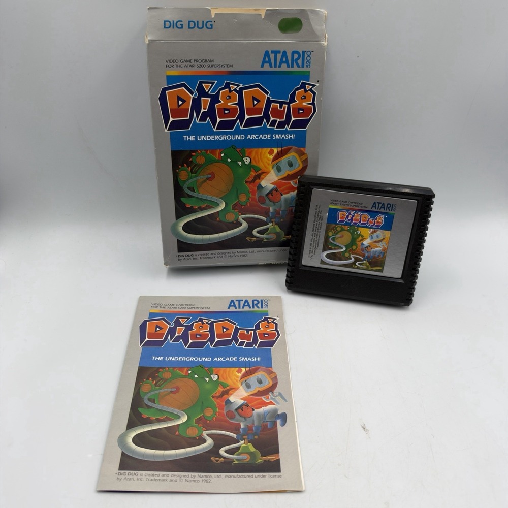 Dig Dug (Atari 5200, 1983) Underground Arcade Smash Atari 5200 Super System